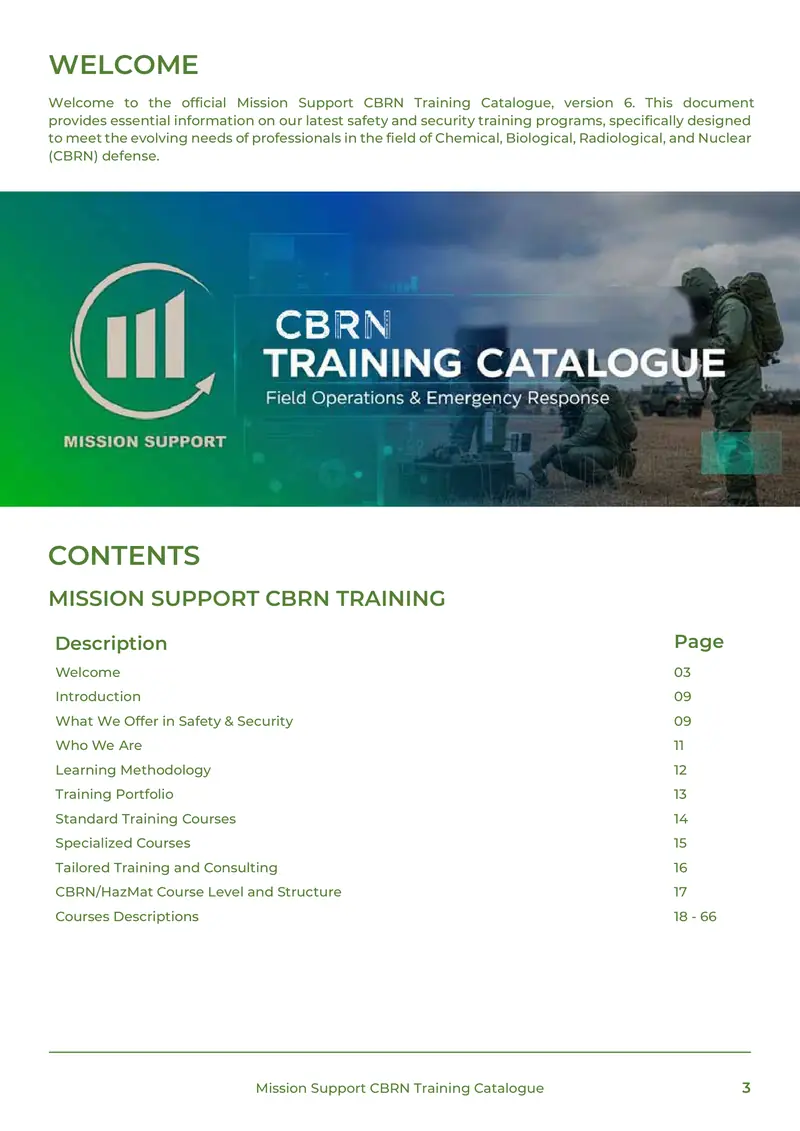 Training Catalogue, page 3 of 68